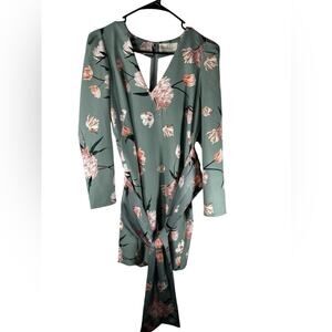 Sachin + Babi Floral Wrap Dress in Green